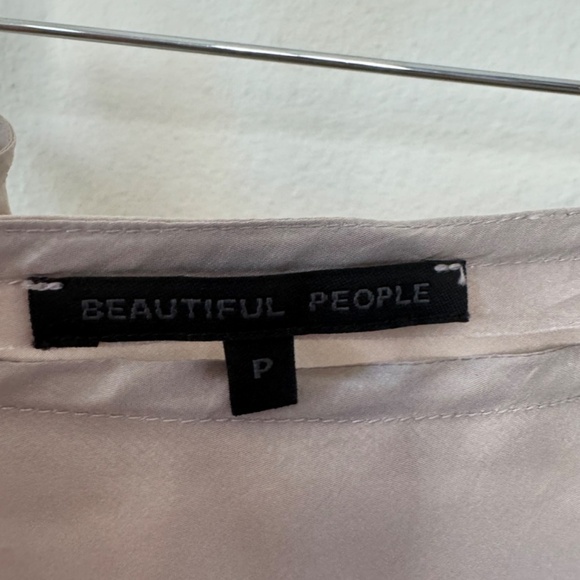 Beautiful People SILK CHARMEUSE Midi Skirt Pull On Cream XS - Picture 3 of 5